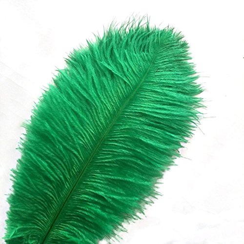 Natürliche Straußenfedern für Heimwerker, Zuhause, Hochzeit, Party, Büro, 30 - 35 cm, Dunkelgrün, 40 Stück Natürliche Straußenfedern für Heimwerker, Zuhause, Hochzeit, Party, Büro, 30 - 35 cm, Dunkelgrün, 40 Stück von ASKFNASDKMFN