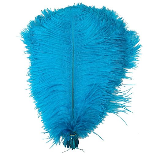 Natürliche Straußenfedern für Heimwerker, Zuhause, Hochzeit, Party, Büro, 30-35 cm, Himmelblau, 40 Stück Natürliche Straußenfedern für Heimwerker, Zuhause, Hochzeit, Party, Büro, 30-35 cm, Himmelblau, 40 Stück von ASKFNASDKMFN