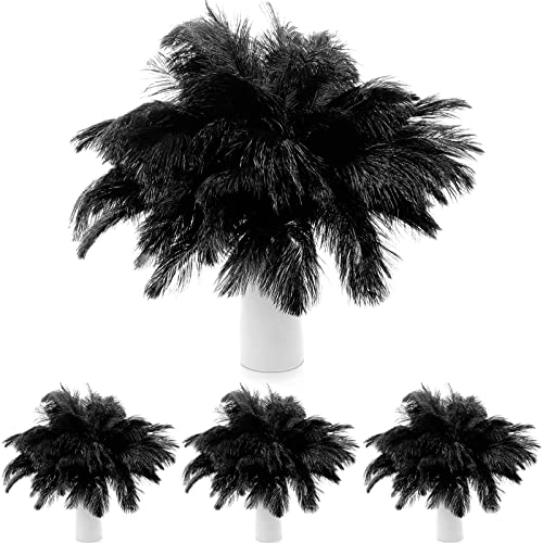 Natürliche Straußenfedern für Tafelaufsätze, 30–35 cm, 25–30 cm, 20–25 cm, für Hochzeitsfeiern, Blumenarrangements und Heimdekoration (schwarz), 150 Stück von ASKFNASDKMFN