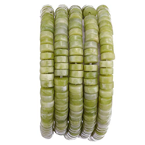 Natürliche Taiwan-Jade-Abstandshalter-Perlen, lose Halbedelsteine für Perlenarbeiten, Schmuckherstellung, 6 mm x 3 mm, 38 cm Natürliche Taiwan-Jade-Abstandshalter-Perlen, lose Halbedelsteine für Perlenarbeiten, Schmuckherstellung, 6 mm x 3 mm, 38 cm von ASKFNASDKMFN