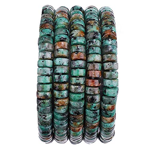 Natürliche afrikanische Türkis-Abstandshalter-Perlen, lose Halbedelsteine für Perlenarbeiten, Schmuckherstellung, 6 mm x 3 mm, 38 cm von ASKFNASDKMFN