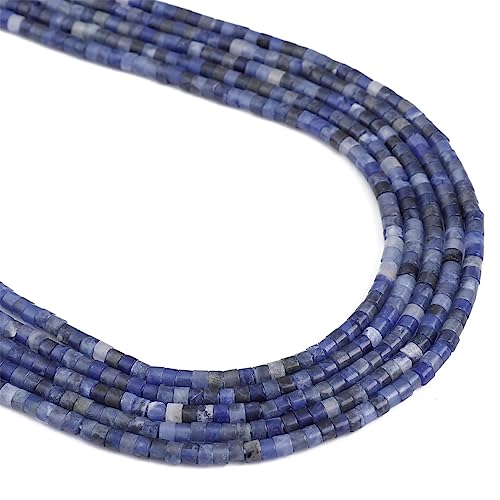 Natürliche blaue Sodalith-Abstandshalter-Perlen, flache runde lose Perlen für Perlenarbeiten, Schmuckherstellung, 3 mm x 2 mm, 38 cm Natürliche blaue Sodalith-Abstandshalter-Perlen, flache runde lose Perlen für Perlenarbeiten, Schmuckherstellung, 3 mm x 2 mm, 38 cm von ASKFNASDKMFN