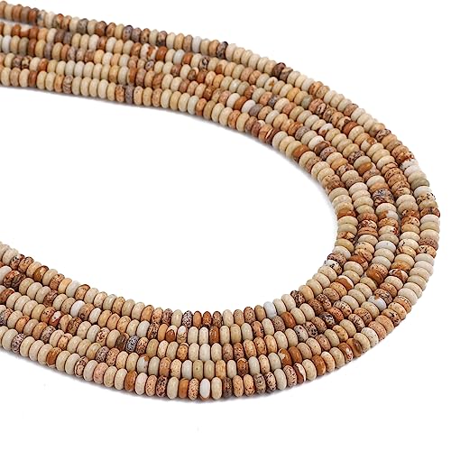 Natürliche braune Jaspis-Abstandshalter-Perlen, Kappen, Rondelle, Scheibe, lose Perlen für Perlenarbeiten, Schmuckherstellung, 4 mm x 2 mm, 38 cm Natürliche braune Jaspis-Abstandshalter-Perlen, Kappen, Rondelle, Scheibe, lose Perlen für Perlenarbeiten, Schmuckherstellung, 4 mm x 2 mm, 38 cm von ASKFNASDKMFN