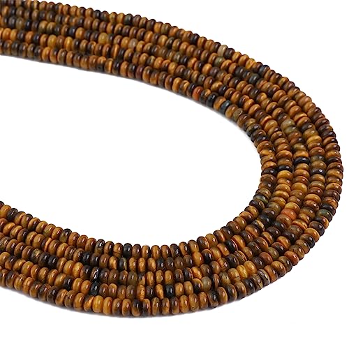 Natürliche gelbe Tigeraugen-Abstandshalter, runde Scheibe, lose Perlen für Perlenarbeiten, Schmuckherstellung, 4 mm x 2 mm, 38 cm Natürliche gelbe Tigeraugen-Abstandshalter, runde Scheibe, lose Perlen für Perlenarbeiten, Schmuckherstellung, 4 mm x 2 mm, 38 cm von ASKFNASDKMFN
