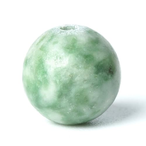 Natursteinperlen, 6 mm, grüner Punkt, rund, loser Edelstein, Energieheilung, Lochgröße 1 mm, glatt, für Armbänder, Halsketten, Ohrringe, Schmuckherstellung, 100 Stück Natursteinperlen, 6 mm, grüner Punkt, rund, loser Edelstein, Energieheilung, Lochgröße 1 mm, glatt, für Armbänder, Halsketten, Ohrringe, Schmuckherstellung, 100 Stück von ASKFNASDKMFN