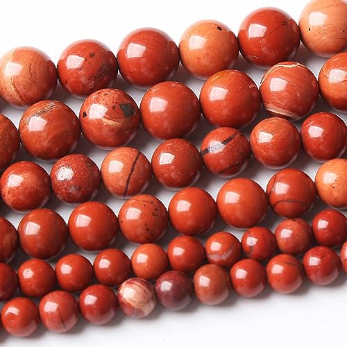 Rote Jaspis-Steinperlen, rund, lose Perlen für Schmuckherstellung, DIY, Energieheilung, Power-Armband, 15 Stück, 10 mm, 36 Stück Rote Jaspis-Steinperlen, rund, lose Perlen für Schmuckherstellung, DIY, Energieheilung, Power-Armband, 15 Stück, 10 mm, 36 Stück von ASKFNASDKMFN