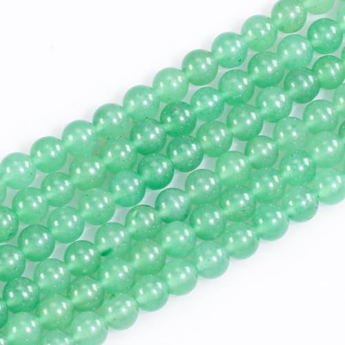 Runde lose Perlen aus natürlichem Edelstein, 10 mm, für Schmuckherstellung, grüner Aventurin, Chakra, Kristallsteinperlen für Armbänder, Halsketten, Ohrringe, Zubehör (35–38 Stück/Strang) von ASKFNASDKMFN