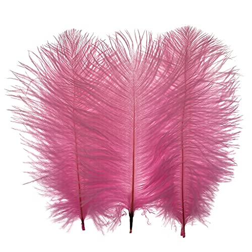 Straußenfedern, 20,3–25,4 cm, für Hochzeit, Party, Tafelaufsätze, Heimdekoration, Rosa, 50 Stück von ASKFNASDKMFN