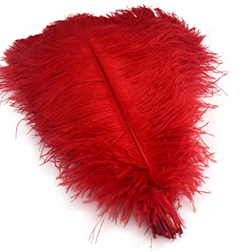 Straußenfedern, 40-45 cm, Rot, 10 Stück Straußenfedern, 40-45 cm, Rot, 10 Stück von ASKFNASDKMFN