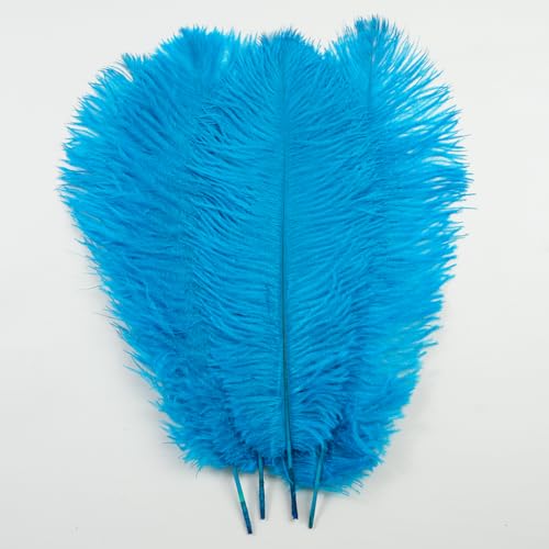 Straußenfedern, 40–45 cm, für Hochzeit, Party, Tafelaufsatz, Halloween, Weihnachten, Heimdekoration, Türkis, 5 Stück Straußenfedern, 40–45 cm, für Hochzeit, Party, Tafelaufsatz, Halloween, Weihnachten, Heimdekoration, Türkis, 5 Stück von ASKFNASDKMFN