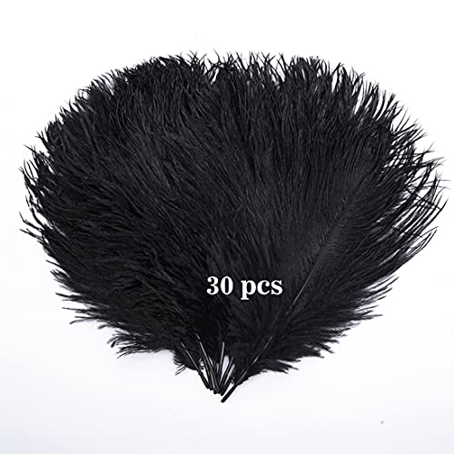 Straußenfedern, Schwarz, 25,4 - 30,5 cm, für Tafelaufsätze, Party, Hochzeit, Heimdekoration, Traumfänger, Vasen, Basteln, 30 Stück Straußenfedern, Schwarz, 25,4 - 30,5 cm, für Tafelaufsätze, Party, Hochzeit, Heimdekoration, Traumfänger, Vasen, Basteln, 30 Stück von ASKFNASDKMFN