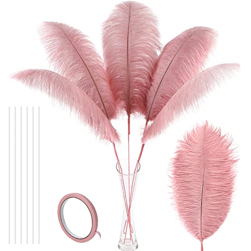 Straußenfedern, lang, Straußenfedern, 86,4 cm, extra groß, Straußenfedern, lang für hohe Vasen, Blumenarrangements, Hochzeitsfeiern, Tafelaufsätze und Heimdekoration (Lotus Pink) von ASKFNASDKMFN