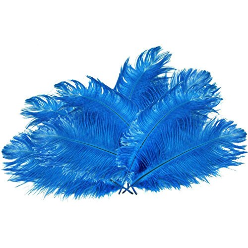 Straußenfedern, natürliche Straußenfedern, 12,7–20,3 cm, Heimdekoration, Straußenfedern, Plume, Party, Hochzeit, Dekoration, Blau, 50 Stück Straußenfedern, natürliche Straußenfedern, 12,7–20,3 cm, Heimdekoration, Straußenfedern, Plume, Party, Hochzeit, Dekoration, Blau, 50 Stück von ASKFNASDKMFN