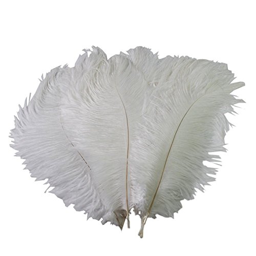Straußenfedern für Zuhause, Hochzeit, Weihnachten, Party, Dekoration, 10–15 cm, Weiß, 50 Stück Straußenfedern für Zuhause, Hochzeit, Weihnachten, Party, Dekoration, 10–15 cm, Weiß, 50 Stück von ASKFNASDKMFN