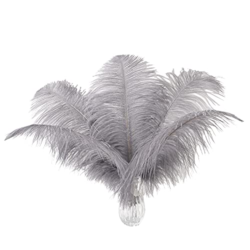 Straußenfedern in Naturgrau, 24 Stück, 30,5–35,6 cm, große Federn für Hochzeit, Party, Tafelaufsatz, Heimdekoration Straußenfedern in Naturgrau, 24 Stück, 30,5–35,6 cm, große Federn für Hochzeit, Party, Tafelaufsatz, Heimdekoration von ASKFNASDKMFN
