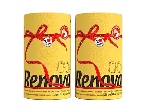 2er Pack Renova Küchenrollen - Küchenrolle Küchenpapier 2-lagig - Maxi Rolle - farbig - bunt - Papierrolle - Allzwecktücher - 2 Maxi Rolle = 6 Standard Rollen - Maxi 2x á 120 Blatt 2er Pack Renova Küchenrollen - Küchenrolle Küchenpapier 2-lagig - Maxi Rolle - farbig - bunt - Papierrolle - Allzwecktücher - 2 Maxi Rolle = 6 Standard Rollen - Maxi 2x á 120 Blatt von ASKON