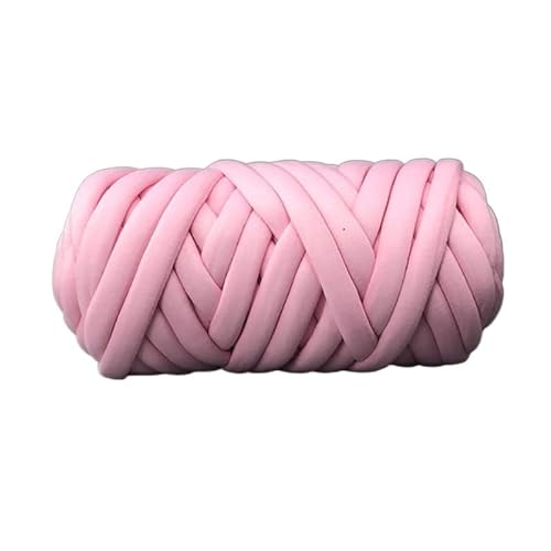 ASMEIR Chunky Yarn 500 g DIY Soft Twist Tubular Chunky Garn Baumwollschlauch Häkelgarn Decke Handstricken Spinnseil Garne Handgemachte Accessoires Arm Hand Stricken (Color : Pink) von ASMEIR