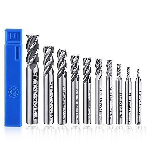 ASNOMY 10Stück HSS Schaftfräser CNC Drehmaschine geraden Schaft 2-12 mm, 4 Flöte Spiralfräser Schneide Schaftfräsersatz Drill End Mill Fräser Bit 2/3/4/5/6/7/8/9/10/12 mm ASNOMY 10Stück HSS Schaftfräser CNC Drehmaschine geraden Schaft 2-12 mm, 4 Flöte Spiralfräser Schneide Schaftfräsersatz Drill End Mill Fräser Bit 2/3/4/5/6/7/8/9/10/12 mm von ASNOMY