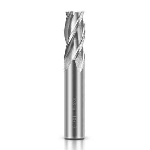 ASNOMY 10mm HSS Schaftfräser CNC Drehmaschine geraden Schaft 10mm, 4 Flöte Spiralfräser Schneide Schaftfräsersatz Drill End Mill Fräser Bit von ASNOMY