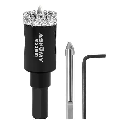 ASNOMY 20mm Diamant Lochsäge mit Zentrierbohrer,Gezahntes Diamantbohrer Diamant Fliesenbohrer,Diamant Bohrkron Glasbohrer zum Bohren für Glas, Fliesen, Porzellan, Granitstein ASNOMY 20mm Diamant Lochsäge mit Zentrierbohrer,Gezahntes Diamantbohrer Diamant Fliesenbohrer,Diamant Bohrkron Glasbohrer zum Bohren für Glas, Fliesen, Porzellan, Granitstein von ASNOMY