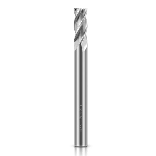 ASNOMY 6mm HSS Schaftfräser CNC Drehmaschine geraden Schaft 6mm, 4 Flöte Spiralfräser Schneide Schaftfräsersatz Drill End Mill Fräser Bit von ASNOMY