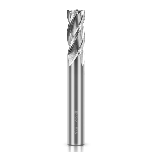 ASNOMY 8mm HSS Schaftfräser CNC Drehmaschine geraden Schaft 8mm, 4 Flöte Spiralfräser Schneide Schaftfräsersatz Drill End Mill Fräser Bit von ASNOMY