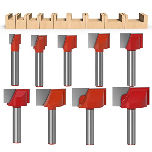 ASNOMY 8mm Schaft Bodenreinigung Fräser Set, 9 Stück Fräser Schaftfräser Schlitzfräser Set, zweischneidige Planfräser- 10/13/16/18/20/ 22/25/30/32mm ASNOMY 8mm Schaft Bodenreinigung Fräser Set, 9 Stück Fräser Schaftfräser Schlitzfräser Set, zweischneidige Planfräser- 10/13/16/18/20/ 22/25/30/32mm von ASNOMY