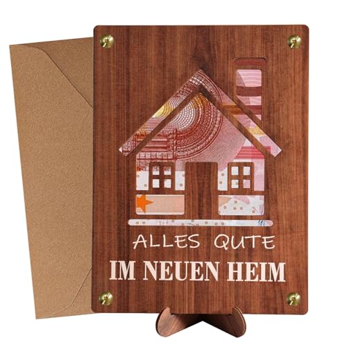 ASOFTY Neues Zuhause Geldgeschenk aus Holz, Geldgeschenke Verpackung Mit Grußkarten und Umschlag für Einzugsgeschenke Wohnung ASOFTY Neues Zuhause Geldgeschenk aus Holz, Geldgeschenke Verpackung Mit Grußkarten und Umschlag für Einzugsgeschenke Wohnung von ASOFTY