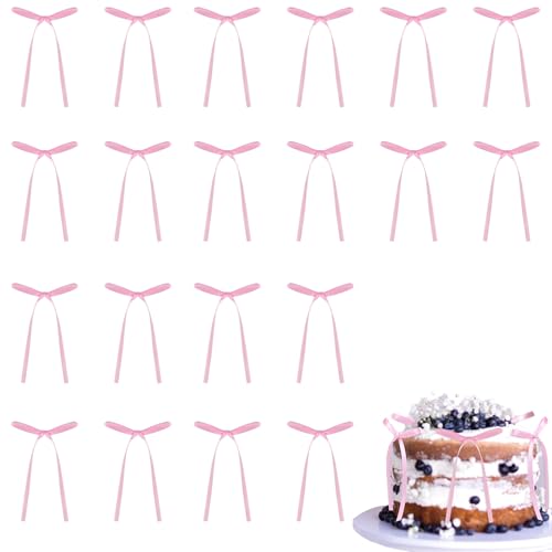 ASOMI 20 Stück Rosa Cupcake-Topper mit Schleife, Cupcake-Picks, für Brautparty, Babyparty, Kuchen, Dessert-Picks, Dekoration für Baby-Mädchen, Geburtstag, Partyzubehör ASOMI 20 Stück Rosa Cupcake-Topper mit Schleife, Cupcake-Picks, für Brautparty, Babyparty, Kuchen, Dessert-Picks, Dekoration für Baby-Mädchen, Geburtstag, Partyzubehör von ASOMI