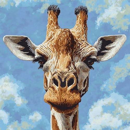 ASONGLINGO DIY Latch Cushion Tiergiraffe Pre-Print Cross Stitch Sofa Cushion Cover Tool Teppich Knüpfen Set Kissen Knüpfen Set Kissenbezüge 43x43cm ASONGLINGO DIY Latch Cushion Tiergiraffe Pre-Print Cross Stitch Sofa Cushion Cover Tool Teppich Knüpfen Set Kissen Knüpfen Set Kissenbezüge 43x43cm von ASONGLINGO