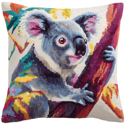 ASONGLINGO DIY Latch Cushion Tierischer Koala Pre-Print Cross Stitch Sofa Cushion Cover Tool Teppich Knüpfen Set Kissen Knüpfen Set Kissenbezüge 43x43cm ASONGLINGO DIY Latch Cushion Tierischer Koala Pre-Print Cross Stitch Sofa Cushion Cover Tool Teppich Knüpfen Set Kissen Knüpfen Set Kissenbezüge 43x43cm von ASONGLINGO