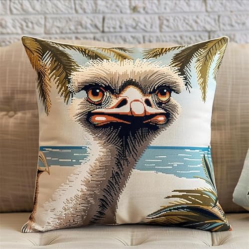 ASONGLINGO Knotting Cushion Set, Latch Cushion Kit for Beginners, DIY Latch Hook Set, Knüpfkissen Kits 43 x 43 cm(Cartoon-Tiere) von ASONGLINGO
