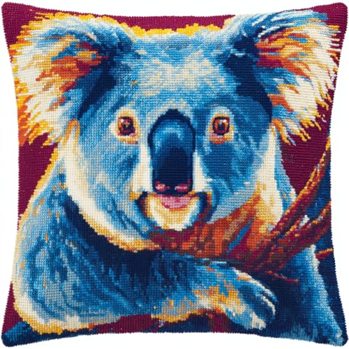 ASONGLINGO Latch Cushion Kits, Tierischer Koala Cross Stitch Latch Hook Cushion Cover Rug Sets with Pre-Printed Color Pattern Canvas Crochet Yarn Set 43x43cm ASONGLINGO Latch Cushion Kits, Tierischer Koala Cross Stitch Latch Hook Cushion Cover Rug Sets with Pre-Printed Color Pattern Canvas Crochet Yarn Set 43x43cm von ASONGLINGO