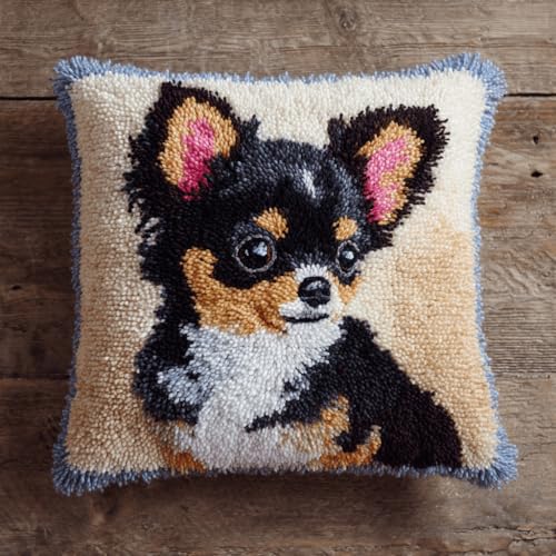ASONGLINGO Latch Cushion Set, Tier Hund Kreuzstich Knüpfkissen Zum Selber knüpfen Kissen Kits,Knüpfen DIY Dekokissen, Stickerei Knüpf-Sets 43 cm x 43cm ASONGLINGO Latch Cushion Set, Tier Hund Kreuzstich Knüpfkissen Zum Selber knüpfen Kissen Kits,Knüpfen DIY Dekokissen, Stickerei Knüpf-Sets 43 cm x 43cm von ASONGLINGO
