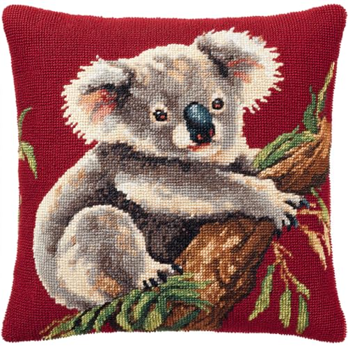 ASONGLINGO Latch Cushion Set, Tierischer Koala Knotting and Weaving Set, 43x43cm, Handmade Cushion Craft Kits, Knotting Craft Kits for Beginners ASONGLINGO Latch Cushion Set, Tierischer Koala Knotting and Weaving Set, 43x43cm, Handmade Cushion Craft Kits, Knotting Craft Kits for Beginners von ASONGLINGO
