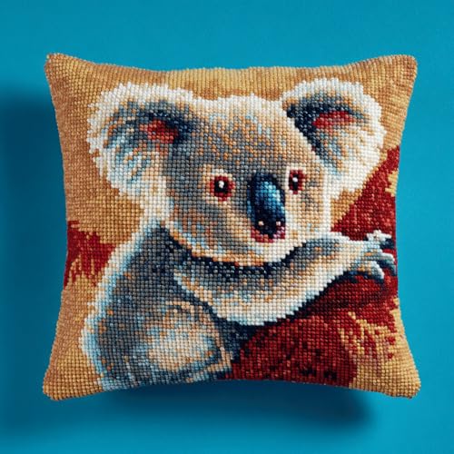 ASONGLINGO Latch Cushion Set, Tierischer Koala Kreuzstich Knüpfkissen Zum Selber knüpfen Kissen Kits,Knüpfen DIY Dekokissen, Stickerei Knüpf-Sets 43 cm x 43cm ASONGLINGO Latch Cushion Set, Tierischer Koala Kreuzstich Knüpfkissen Zum Selber knüpfen Kissen Kits,Knüpfen DIY Dekokissen, Stickerei Knüpf-Sets 43 cm x 43cm von ASONGLINGO