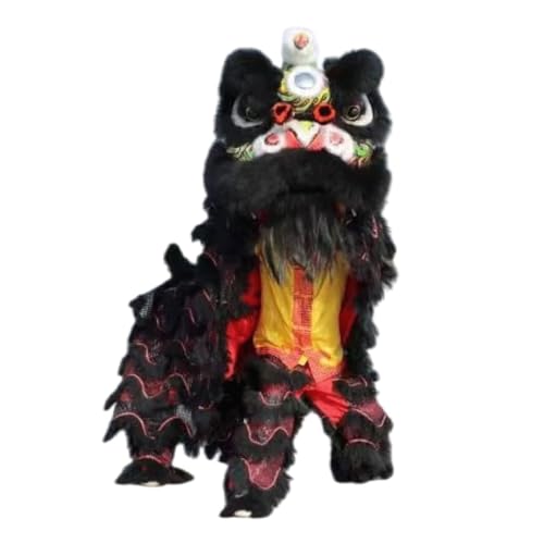 ASSICON Löwentanz-Set, Löwen-Erwachen, südländischer Woll-Drachentanz, wunderschönes traditionelles Löwen-Maskottchen-Kostüm für Schülerauftritte von ASSICON