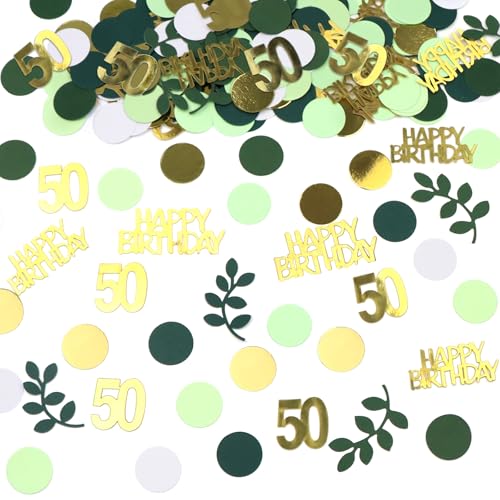 ASSRECT Konfetti 50 Geburtstag Deko 280 Stück Grün Happy Birthday Streudeko Hochzeit Deko für Geburtstag Party ASSRECT Konfetti 50 Geburtstag Deko 280 Stück Grün Happy Birthday Streudeko Hochzeit Deko für Geburtstag Party von ASSRECT