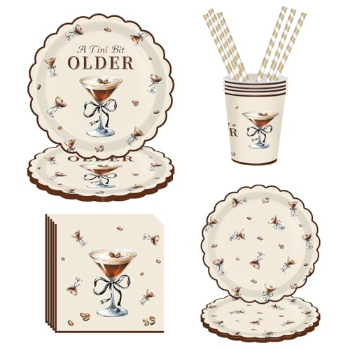 Espresso Martini pappteller set,60 Stück partygeschirr,deko party accessoires enthält teller, servietten,pappbecher,Strohhalme,Geburtstag tischdeko für Cocktailparty,Grillpartys Espresso Martini pappteller set,60 Stück partygeschirr,deko party accessoires enthält teller, servietten,pappbecher,Strohhalme,Geburtstag tischdeko für Cocktailparty,Grillpartys von ASSUGO