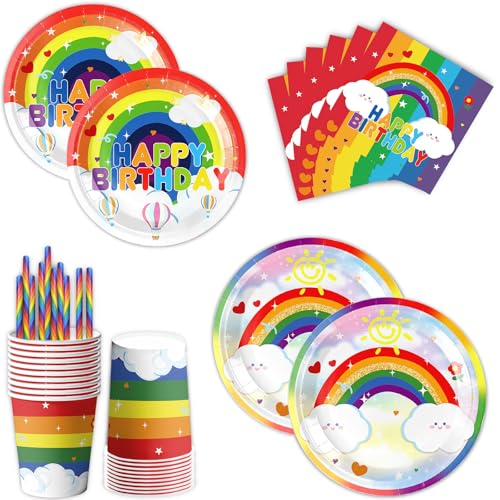 New Regenbogen deko kindergeburtstag partygeschirr set,60 kindergeburtstag deko partygeschirr,Enthält pappteller regenbogen, servietten regenbogen,Tassen,Strohhalme Geeignet für Hochzeiten,Geburtstag New Regenbogen deko kindergeburtstag partygeschirr set,60 kindergeburtstag deko partygeschirr,Enthält pappteller regenbogen, servietten regenbogen,Tassen,Strohhalme Geeignet für Hochzeiten,Geburtstag von ASSUGO