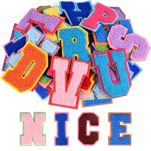 ASTARON 26 Stück selbstklebende Buchstaben Aufnäher Chenille-Buchstaben Aufkleber, A-Z gestickte Applique-Aufnäher Alphabet-Stoffaufnäher für Kleidung, Taschen, Hut, DIY-Zubehör (Gemischte Farben) ASTARON 26 Stück selbstklebende Buchstaben Aufnäher Chenille-Buchstaben Aufkleber, A-Z gestickte Applique-Aufnäher Alphabet-Stoffaufnäher für Kleidung, Taschen, Hut, DIY-Zubehör (Gemischte Farben) von ASTARON