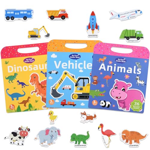 ASTARON 3 Pack wiederverwendbare 3D Puffy Sticker Buch für Kinder 3-6, Jelly Sticker Game pädagogische sensorische Lernspielzeug, Reisespielzeug und beschäftigtes Buch ASTARON 3 Pack wiederverwendbare 3D Puffy Sticker Buch für Kinder 3-6, Jelly Sticker Game pädagogische sensorische Lernspielzeug, Reisespielzeug und beschäftigtes Buch von ASTARON