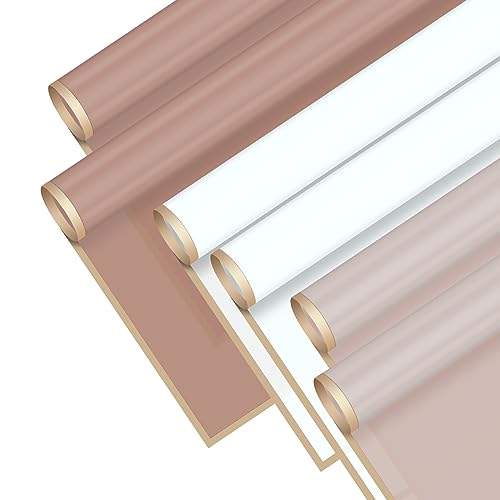 ASTARON 30 Blatt Wasserfestes Blumenpapier, Blumenstrauß Verpackungspapier gefaltet Goldrand rosa weißes Blumen Papier für Sträuße für Geburtstag Festival Hochzeit ASTARON 30 Blatt Wasserfestes Blumenpapier, Blumenstrauß Verpackungspapier gefaltet Goldrand rosa weißes Blumen Papier für Sträuße für Geburtstag Festival Hochzeit von ASTARON