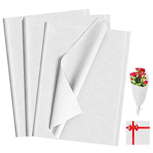 ASTARON 60 Blatt weißes Seidenpapier Bulk, 50 * 35 cm Art Tissue Paper Geschenkpapier Zubehör Packpapier Wrapping Paper für Abschlussfeier Geburtstagsfeier Dekoration von ASTARON