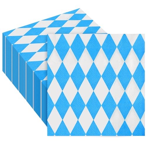ASTARON 80 Stück Oktoberfest Servietten, 33 * 33cm Große Bayrische Deko für Münchner Oktoberfest, Einweg Papier-Servietten für Bierzelte, Tischdekoration, Wiesn ASTARON 80 Stück Oktoberfest Servietten, 33 * 33cm Große Bayrische Deko für Münchner Oktoberfest, Einweg Papier-Servietten für Bierzelte, Tischdekoration, Wiesn von ASTARON