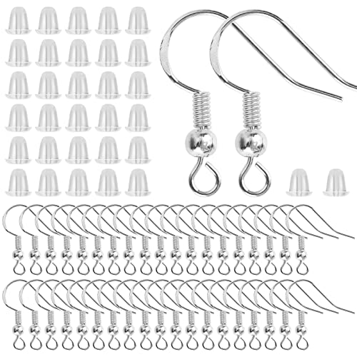 200 Stück Ohrringhaken Ohrringe Selber Mmachen Set aus Sterlingsilber Hypoallergen Ohrhaken DIY Ohrdraht Schmuckhaken Ohrringe Haken Sie Französische Drahtohrringhaken für die Schmuckherstellung 200 Stück Ohrringhaken Ohrringe Selber Mmachen Set aus Sterlingsilber Hypoallergen Ohrhaken DIY Ohrdraht Schmuckhaken Ohrringe Haken Sie Französische Drahtohrringhaken für die Schmuckherstellung von ASTER