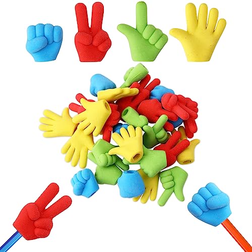 30Pcs Pencil Erasers Rubber Pencil Top Erasers for Kids Funny Novelty Rock-Paper-Sridges Erasers, Pencil Toppers Erasers Cute Pencil Caps Bulk Classroom Prizes Teacher Reward Pencil Caps for Student von ASTER