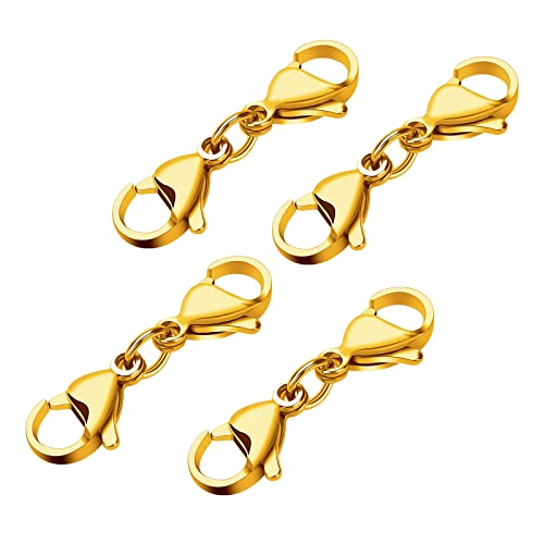 ASTER 4 Stück Doppelkopf-Krallenverschlüsse, Schmuckverschluss zum Wechseln für Armbänder/Ketten, Verschluss Doppel Karabiner, Verlängerung Kettenverschluss für DIY Schmuck Making ASTER 4 Stück Doppelkopf-Krallenverschlüsse, Schmuckverschluss zum Wechseln für Armbänder/Ketten, Verschluss Doppel Karabiner, Verlängerung Kettenverschluss für DIY Schmuck Making von ASTER