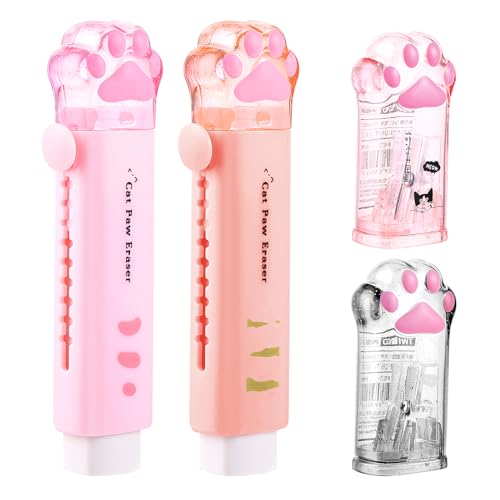 4 Stück Süße Schulsachen Radiergummis, 2 Stück Niedlich Katzenpfote Kawaii Radiergummis Bleistiftspitze Einziehbarer Radiergummi 2 Stück Manueller Doppelanspitzer für Studenten Schreiben Büro 4 Stück Süße Schulsachen Radiergummis, 2 Stück Niedlich Katzenpfote Kawaii Radiergummis Bleistiftspitze Einziehbarer Radiergummi 2 Stück Manueller Doppelanspitzer für Studenten Schreiben Büro von ASTER