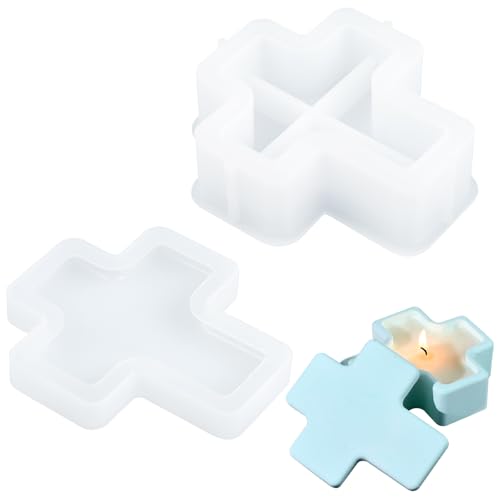 ASUNFO 1 Set Kreuz-Box aus Silikonharz, Epoxidharz, Silikonglas, Aufbewahrung für Bastelarbeiten von ASUNFO